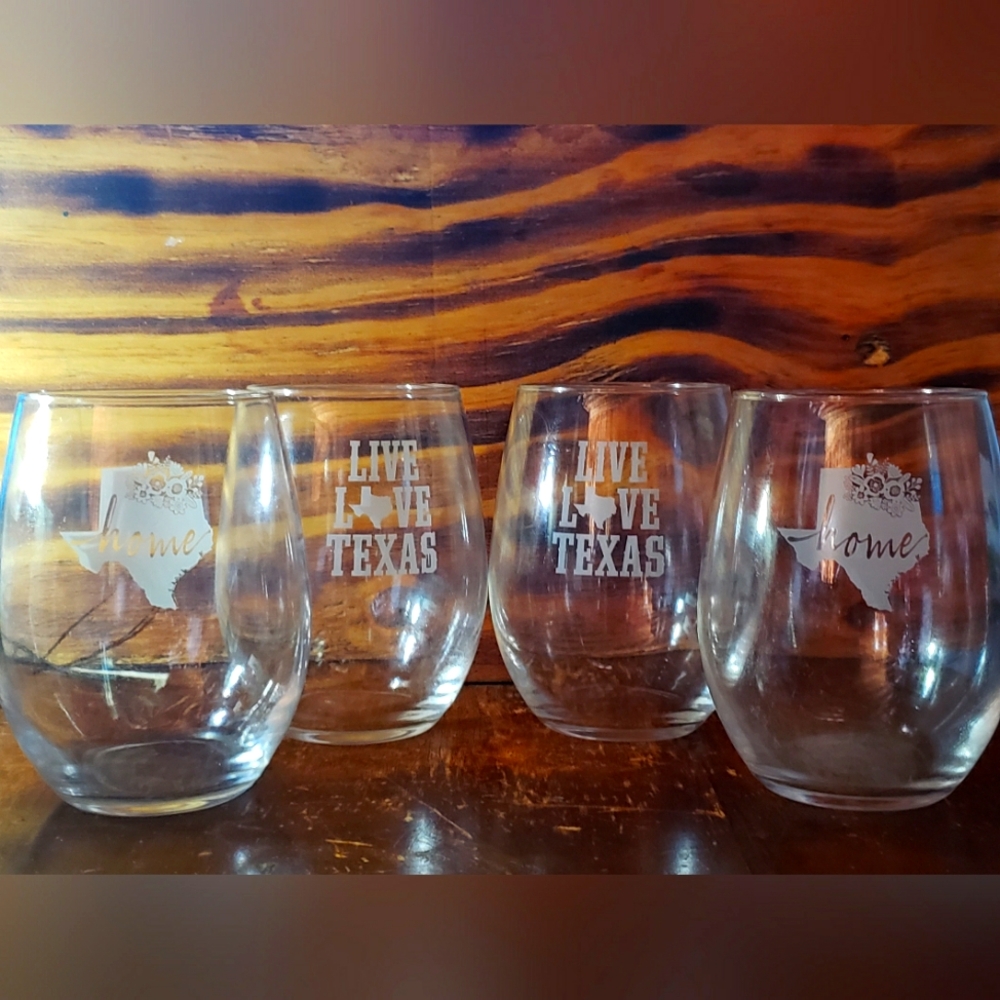 Stemless Wine glasses 2 sets